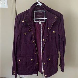 Purple JCrew Boyfriend Field Jacket